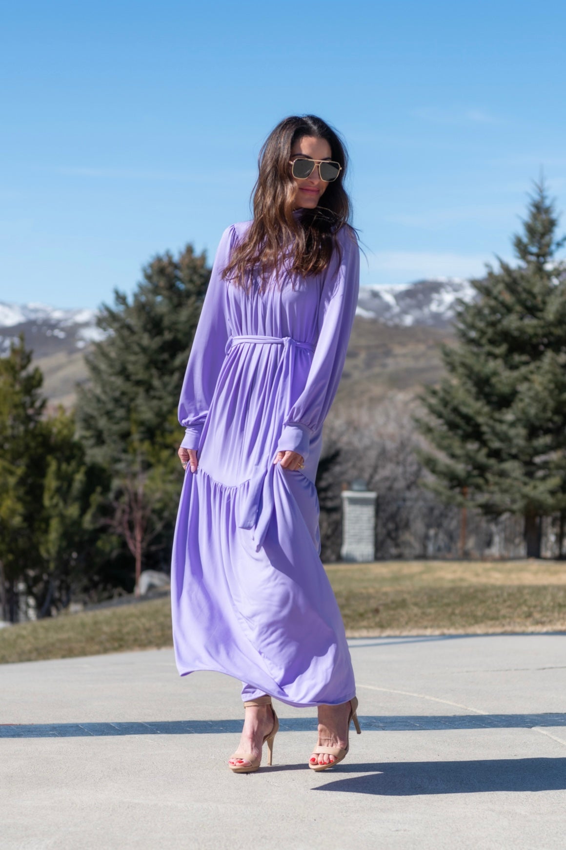 Wrinkle Free Long Sleeve Celine Maxi Dress | Kate-Blue / M | Modest Dresses at SexyModest Wrinkle Free Long Sleeve Celine Maxi Dress | Kate-Blue / M | Modest Dresses at SexyModest