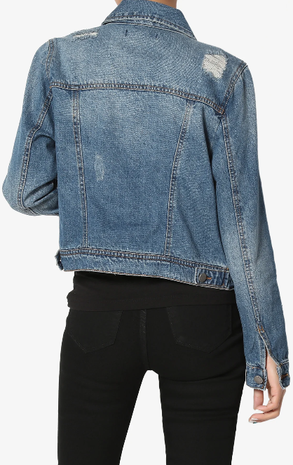 Rosalee Distressed Denim Jacket