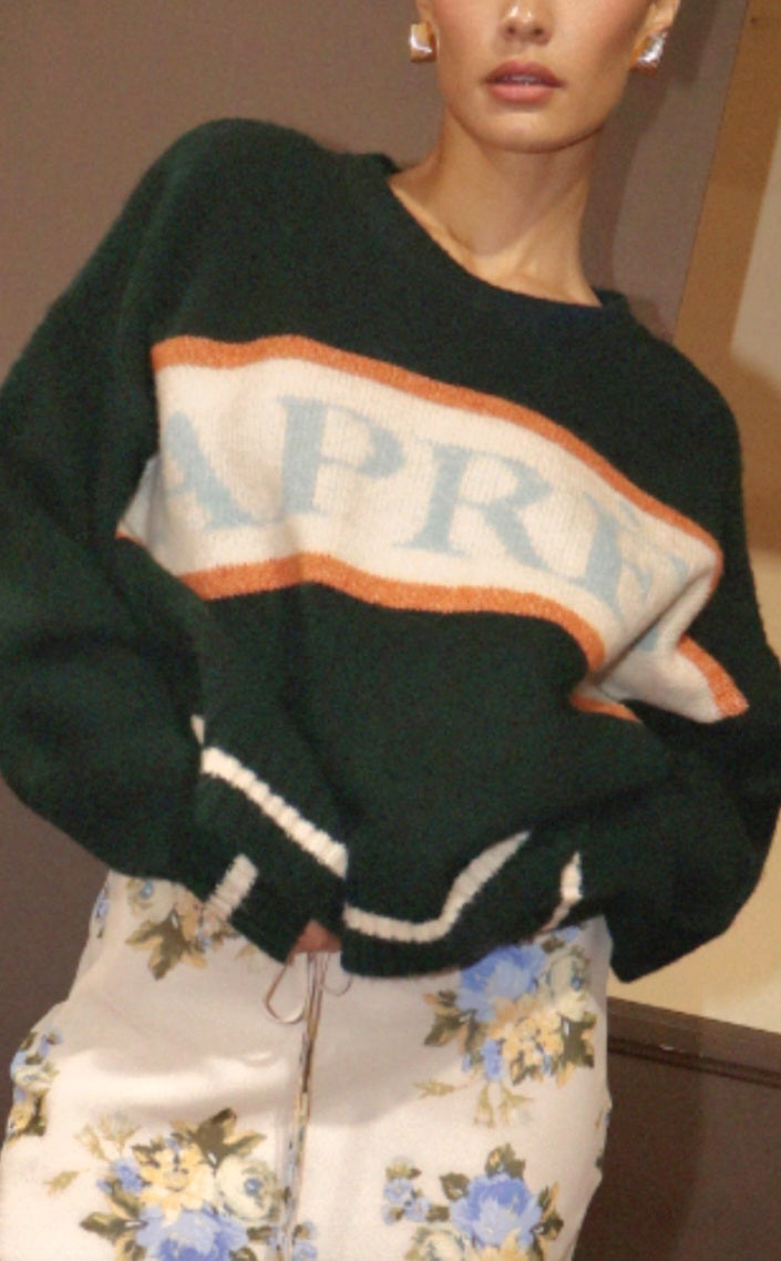 Apres Knit Sweater Green / X-Small at SexyModest Apres Knit Sweater Green / X-Small at SexyModest