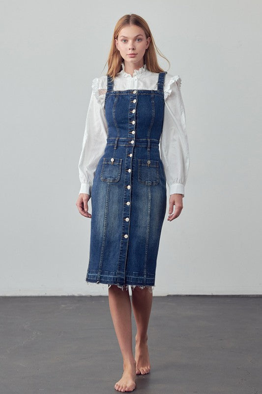 Iris Overall Dress XSmall at SexyModest Iris Overall Dress XSmall at SexyModest