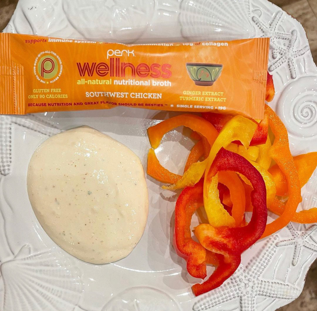 Perk Wellness Chicken Broth with Peppers