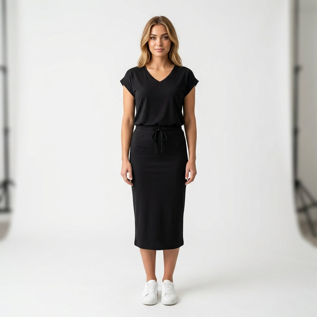 Blouse Tee & Classic Skirt Set