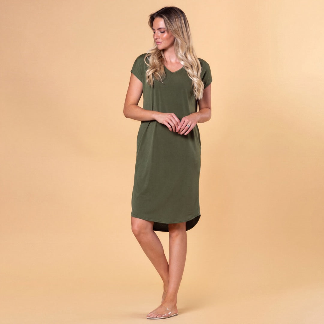 Brigitte Brianna Day to Day Pocket Dress