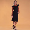 Brigitte Brianna Ruffle Overall Dress