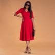 Brigitte Brianna V-Neck Gala Dress
