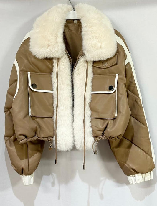 Aspen Cropped Fur Jacket