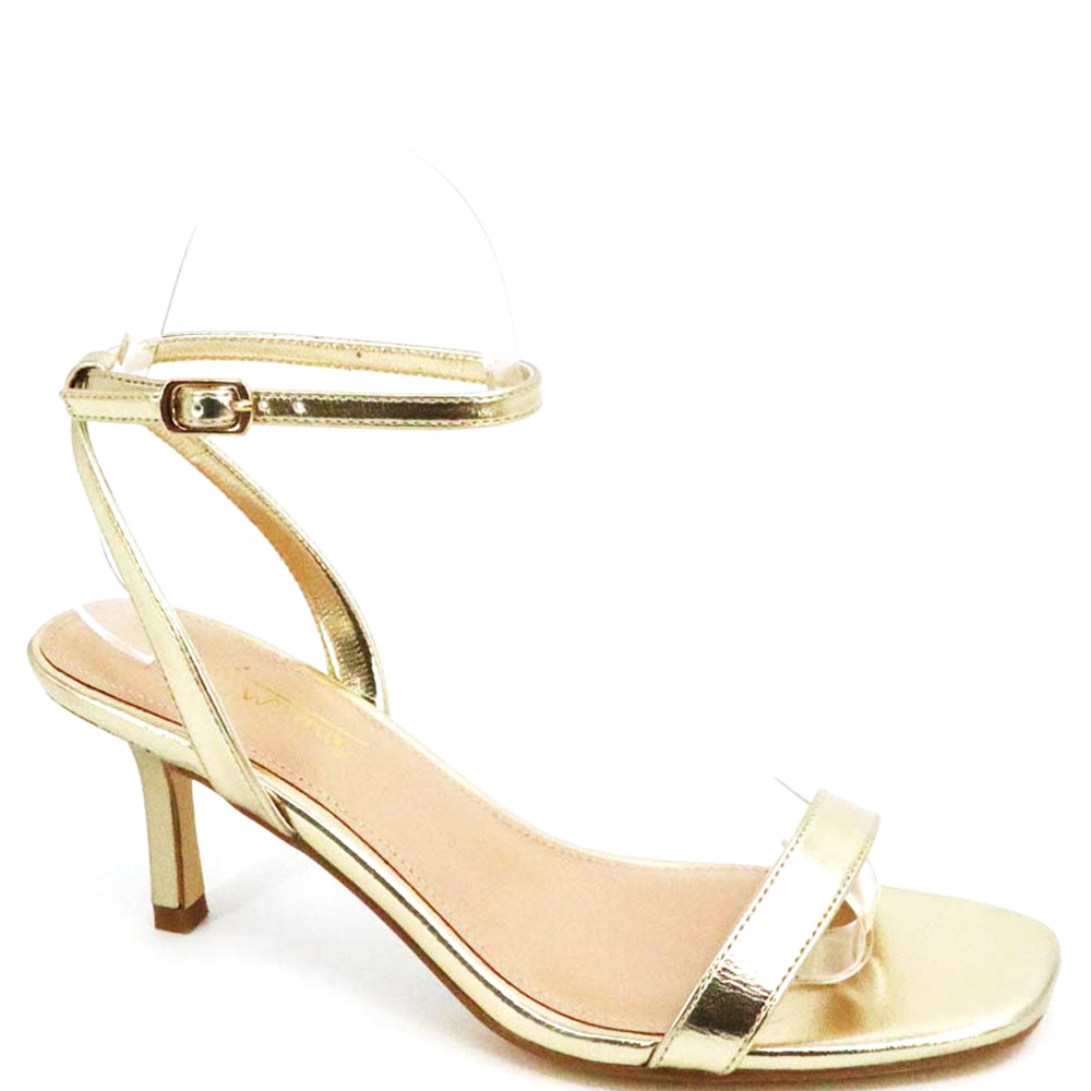 Gold Strapy Heel
