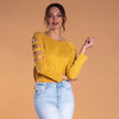 Brigitte Brianna Slit Sleeve Sweatshirt