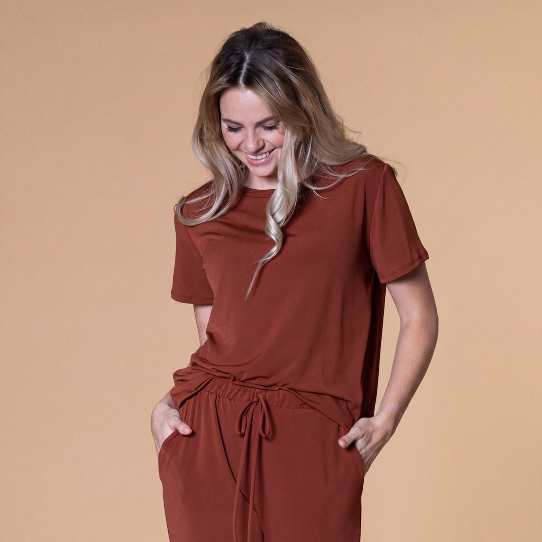 Brigitte Brianna Crew Neck Tee - SexyModest Boutique