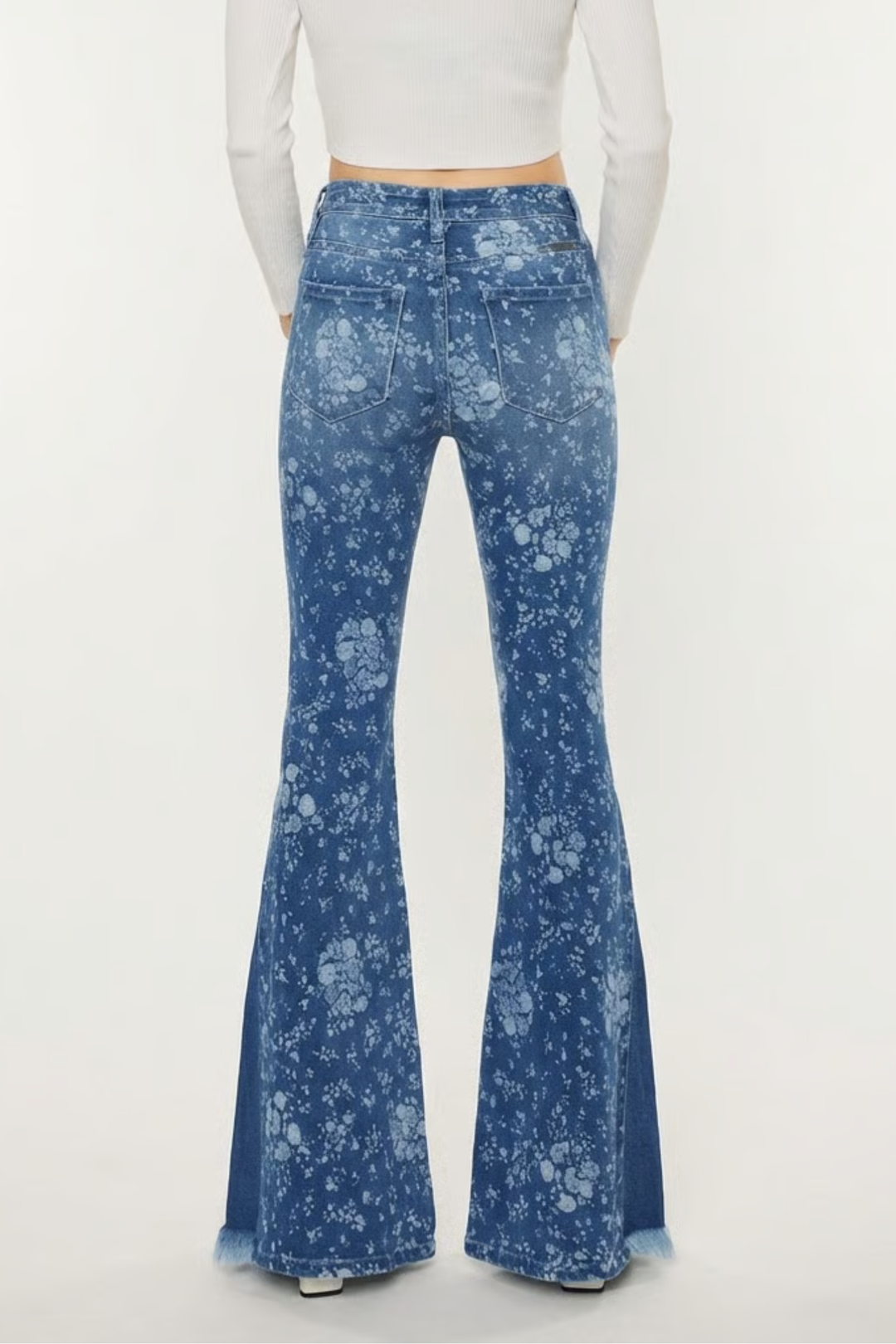 Floral Flare Jeans - SexyModest Boutique