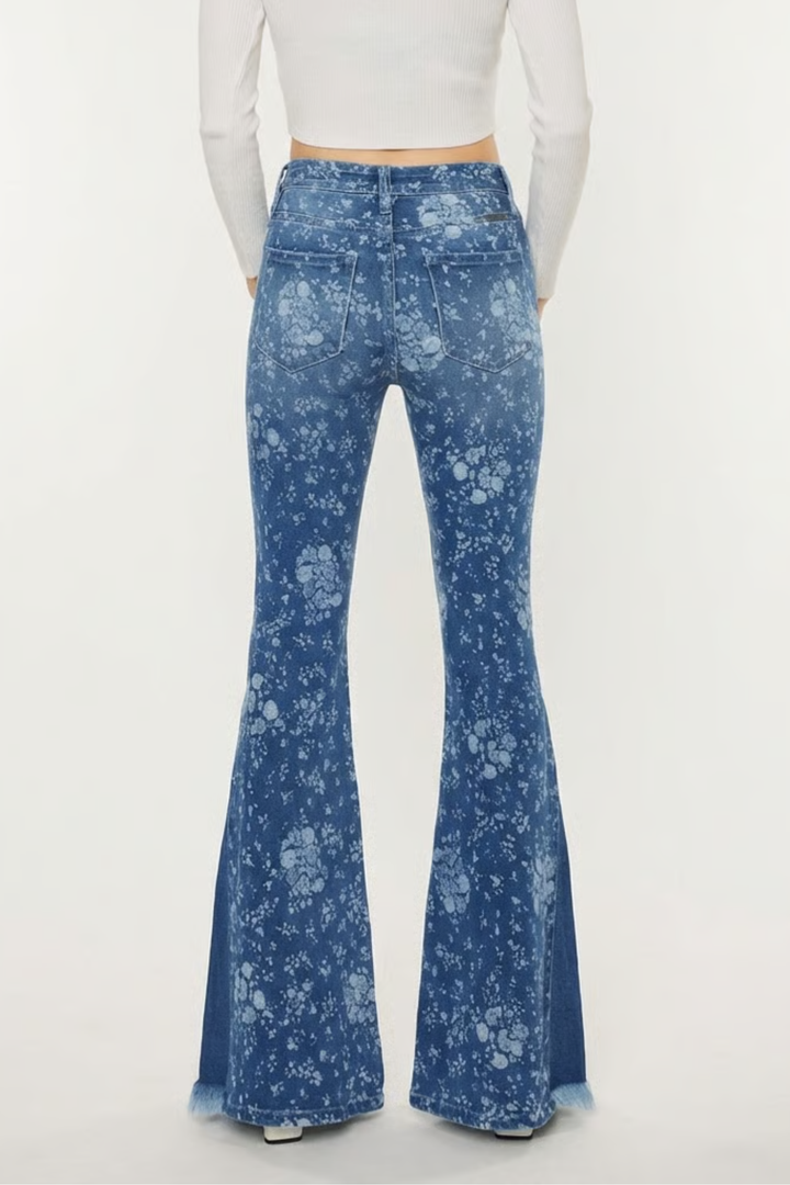 Floral Flare Jeans - SexyModest Boutique