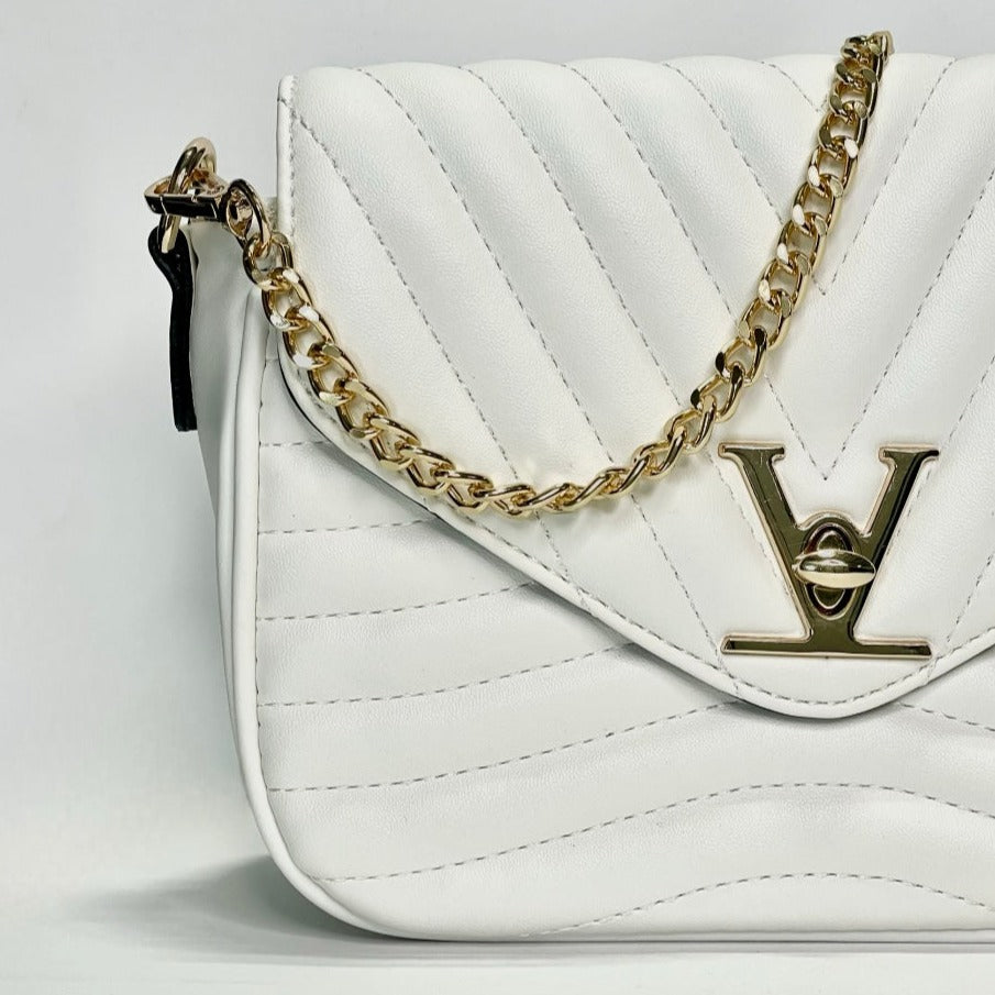Louis Vuitton New Wave Chain Bag, Grey, One Size