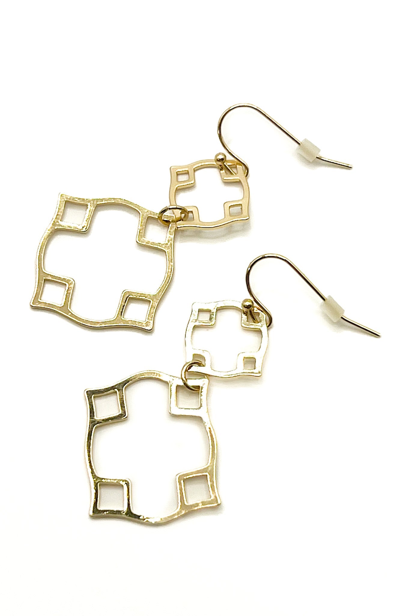 Square Stack Drop Earrings