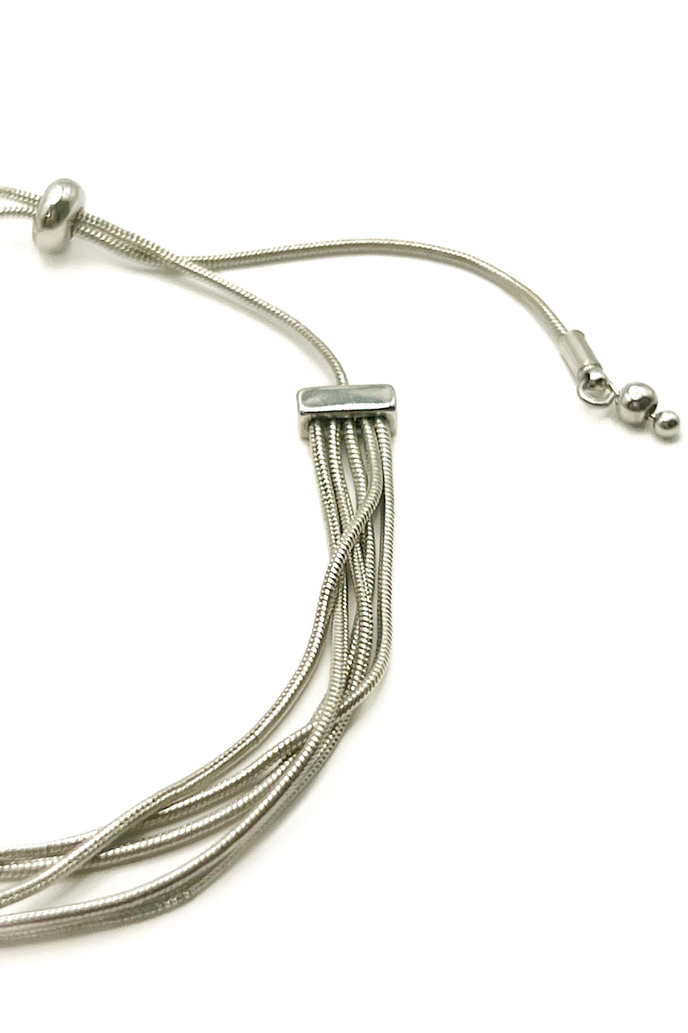 Five Strand Silver Sleek Bracelet