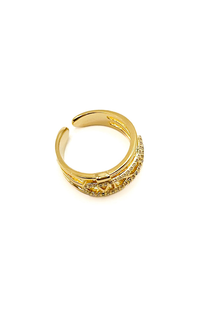 Diamond Roman Numeral Ring