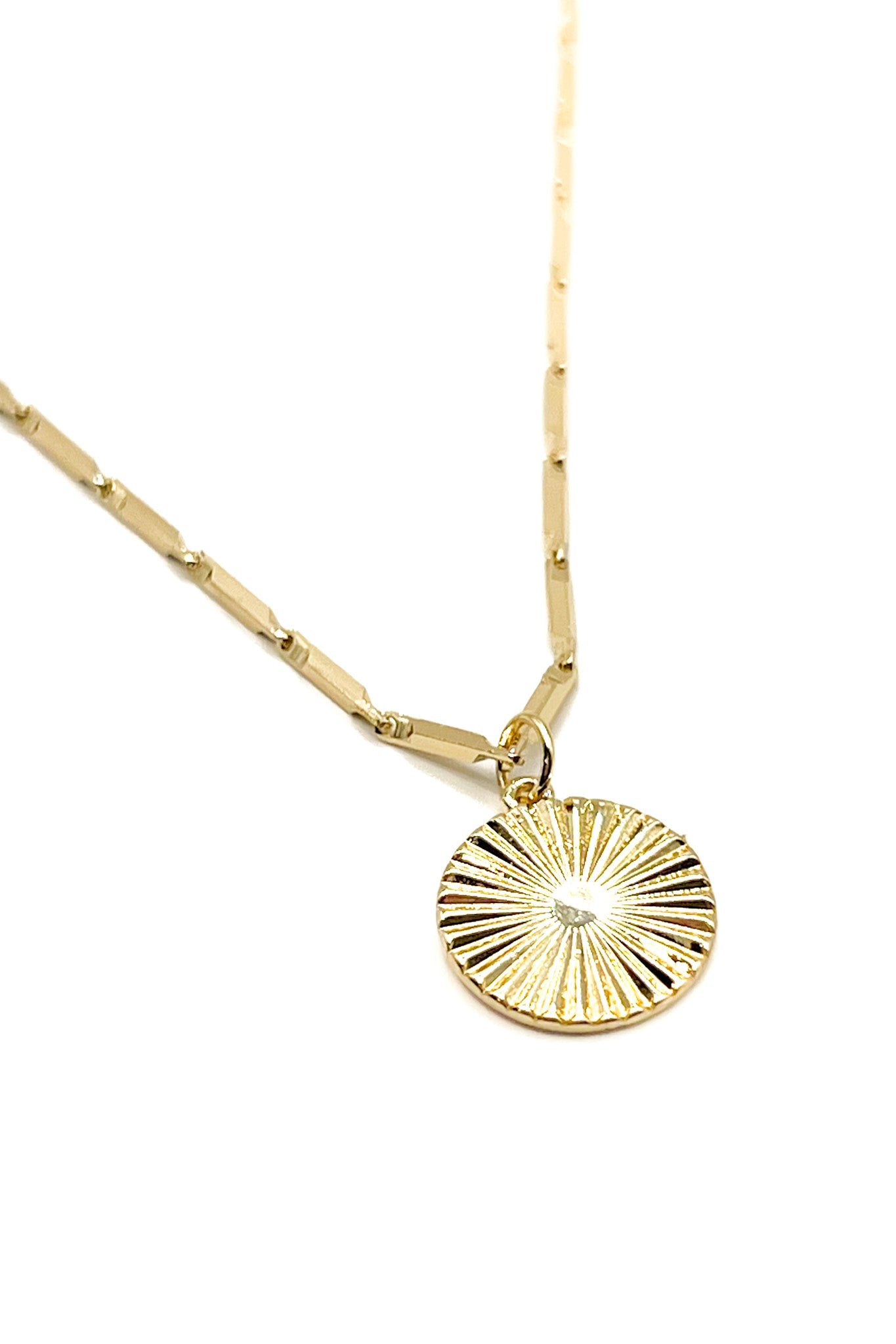 Gold Rays Pendant Necklace