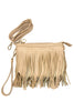 Faux Leather Fringe Bag