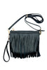 Faux Leather Fringe Bag