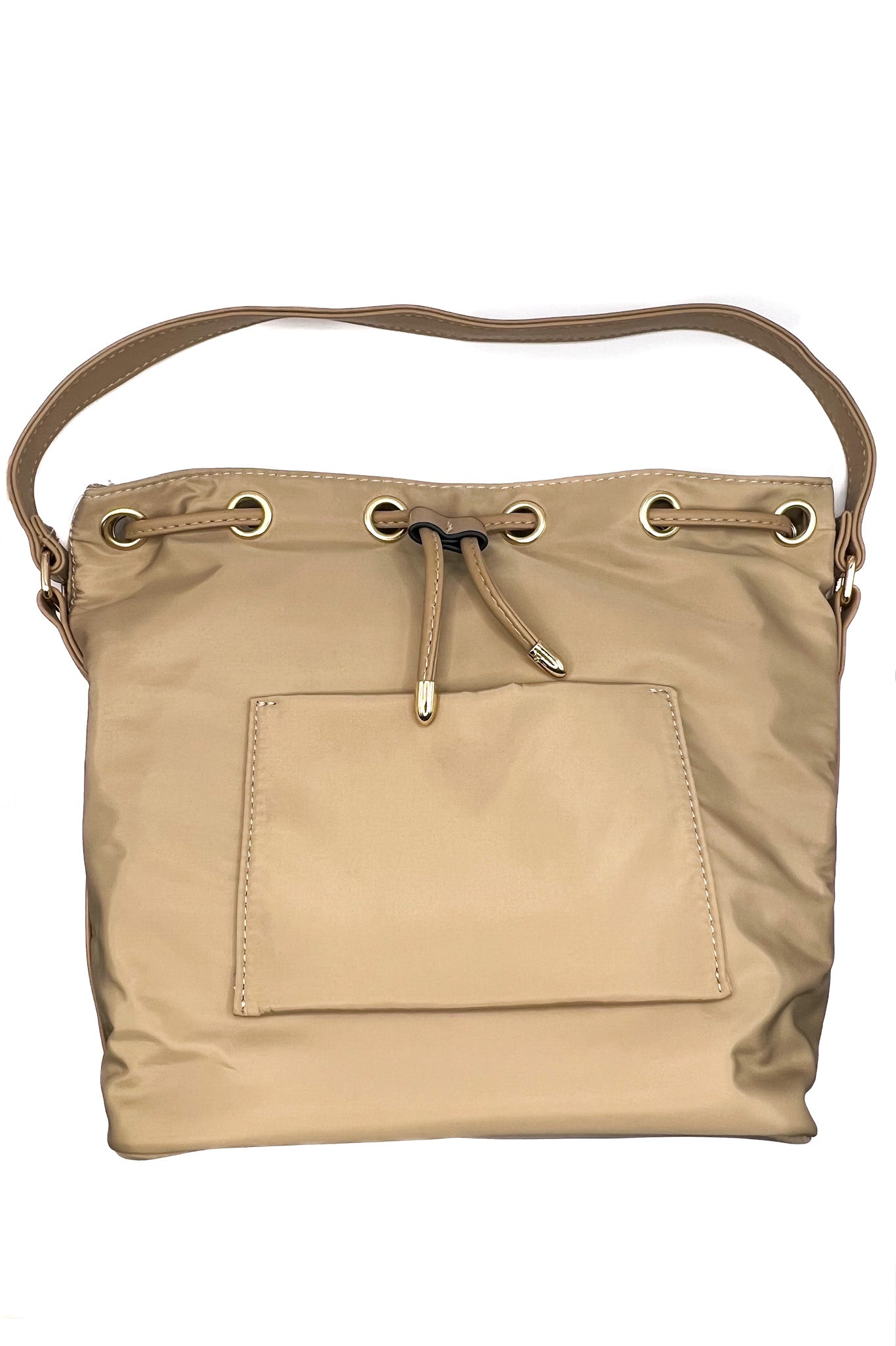 Sleek Drawstring Handbag