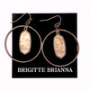 Stone Octagon Drop Earrings