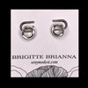Diamond Crescent Circle Earrings