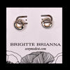 Diamond Crescent Circle Earrings