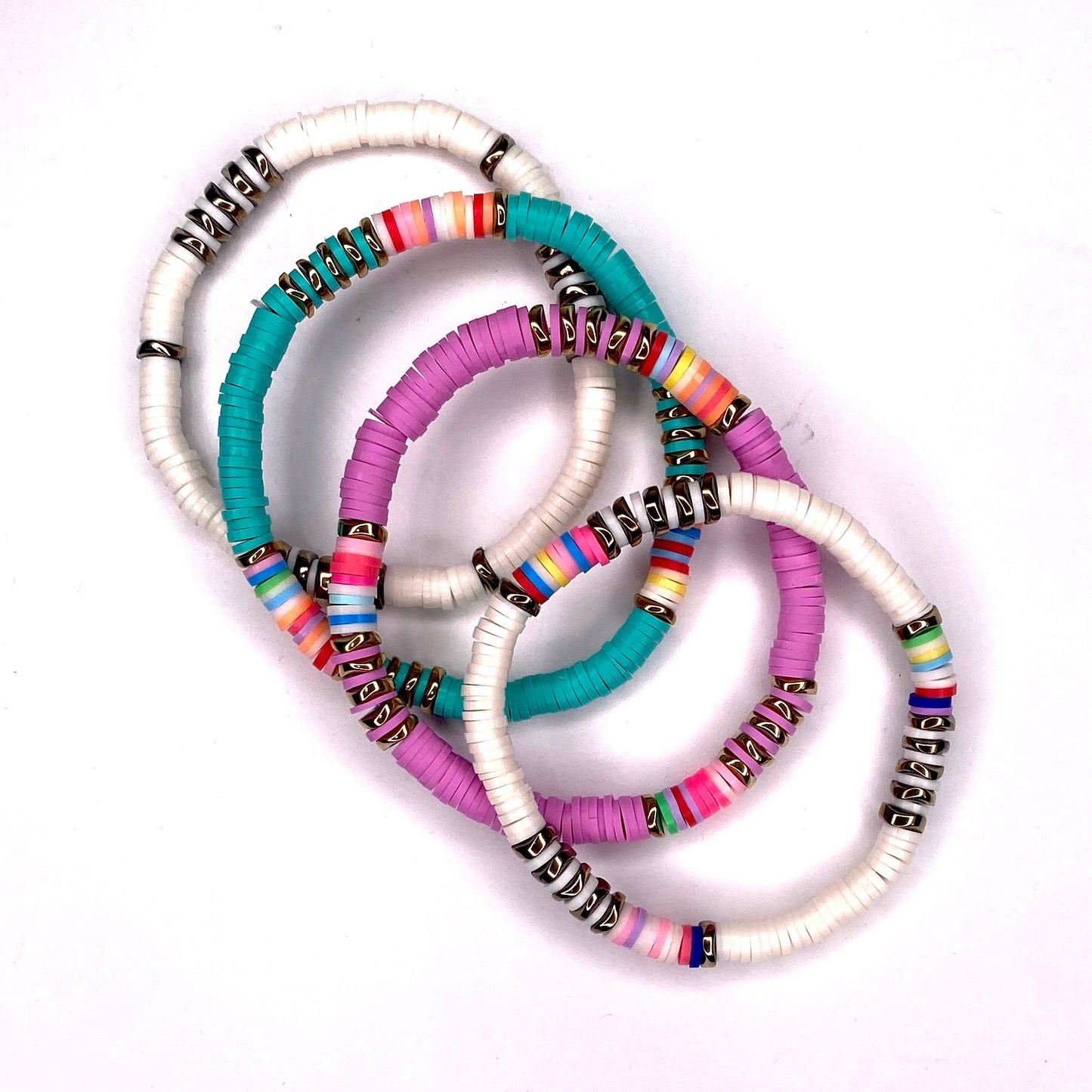 Clay Bead Stacking Bracelet