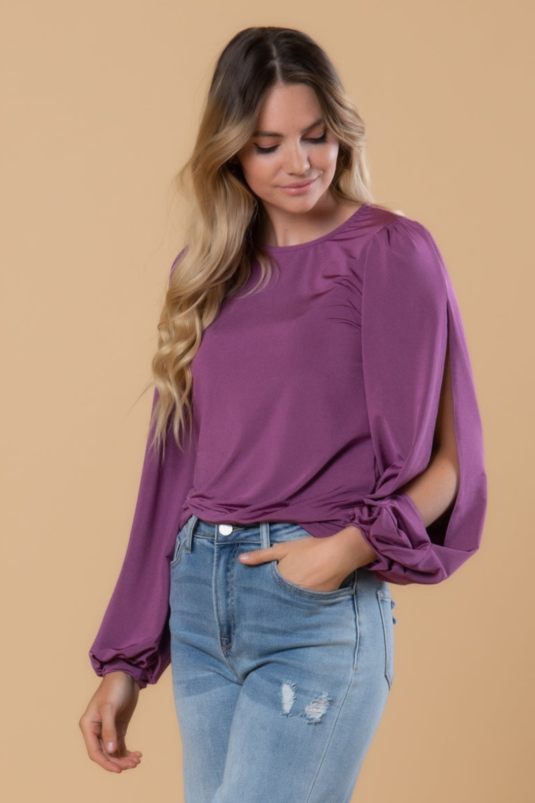 Brigitte Brianna NYC Slit Top