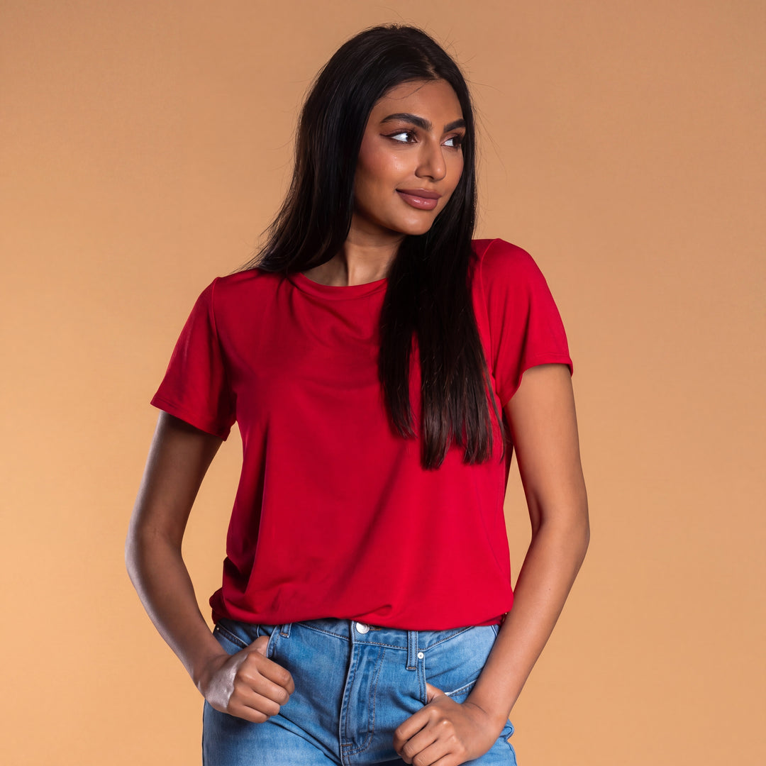 Brigitte Brianna Crew Neck Tee - SexyModest Boutique