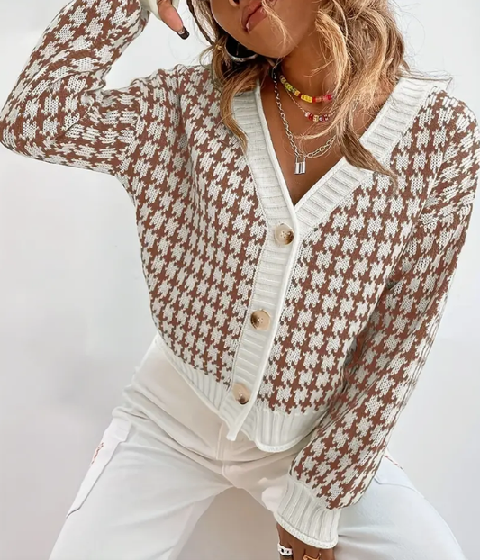Sioux Houndstooth Cardigan