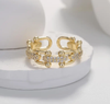 Gold Horseshoe Buckle Ring