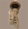 Fluffy Fur Hooded Scarf