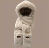 Fluffy Fur Hooded Scarf