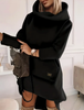 Cowl Neck Sweatshirt Dress