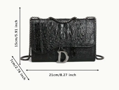 Black crocodile shop purse