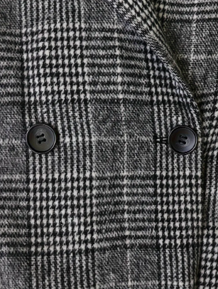 Evia Plaid Button Coat