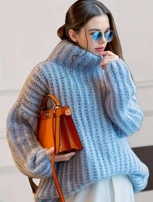 Chunky Knit Turtleneck Sweater