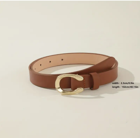 Simple C Leather Belt