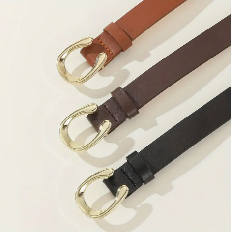 Simple C Leather Belt