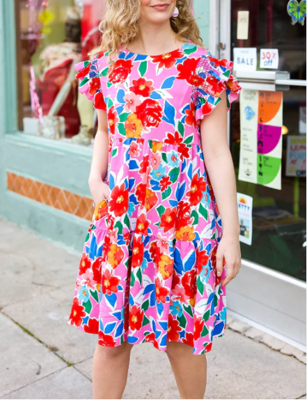 Reese Floral Dress Small at SexyModest