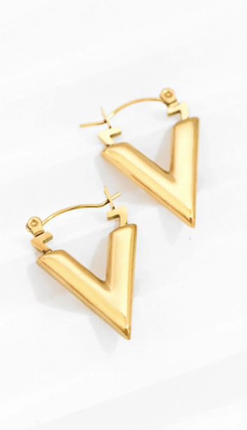 V Hoop Earrings