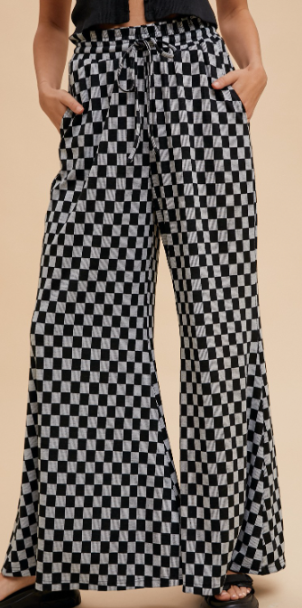 Checkered Palazzo Pants