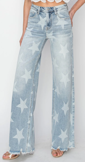 Star Print Jeans