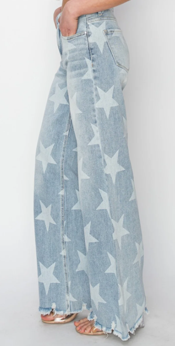 Star Print Jeans