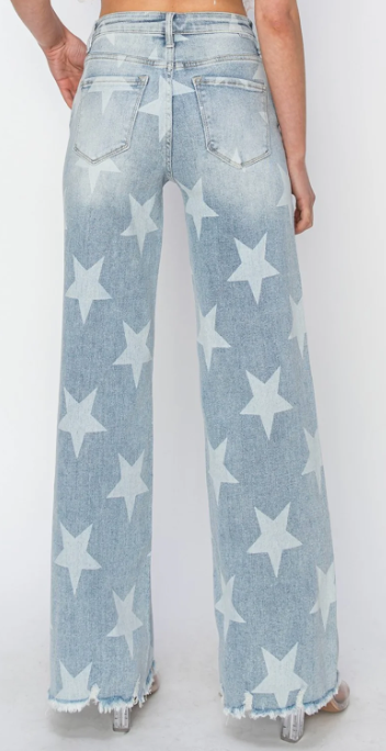 Star Print Jeans