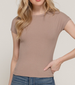 BB Short Sleeve Rib Knit Top