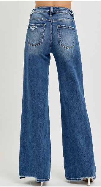 Wide Leg Distressed Jean