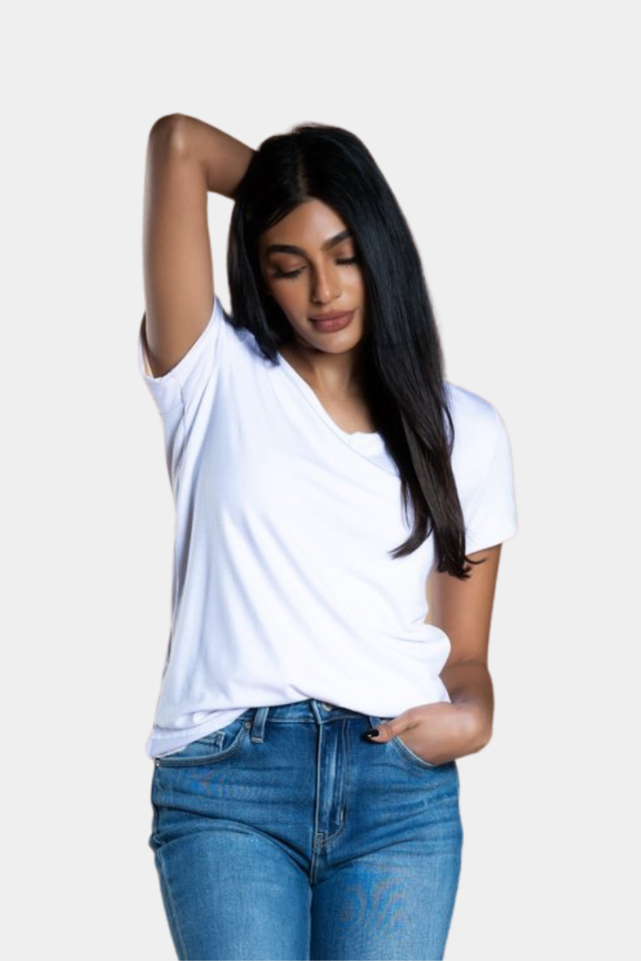 Non See-Through Favorite V-Neck Basic Tee (3 Pack)