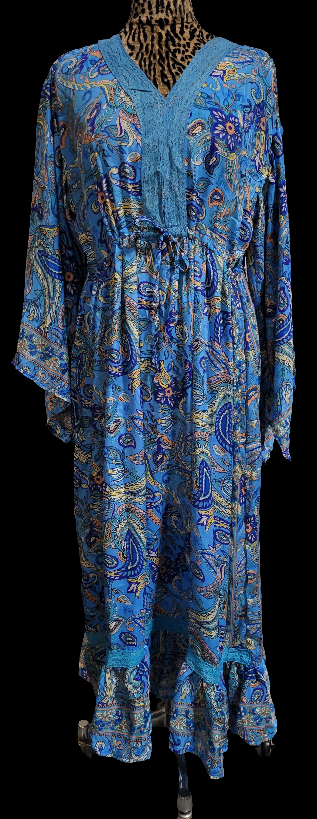 Thai Boho Dress Ocean Blue at SexyModest Thai Boho Dress Ocean Blue at SexyModest