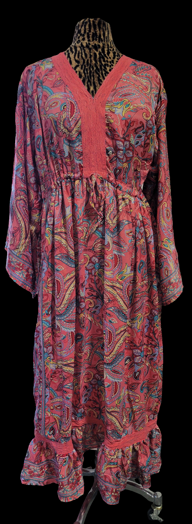 Thai Boho Dress Coral at SexyModest Thai Boho Dress Coral at SexyModest